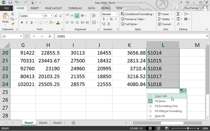 how to find a range in excel