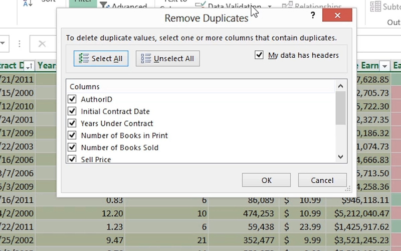 Removing Duplicates in Excel 2013 | Curious.com