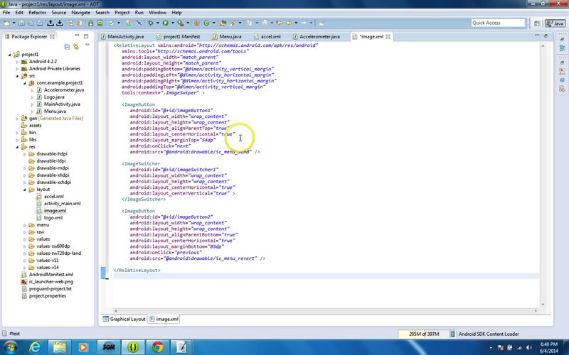 Java for android image slider curious